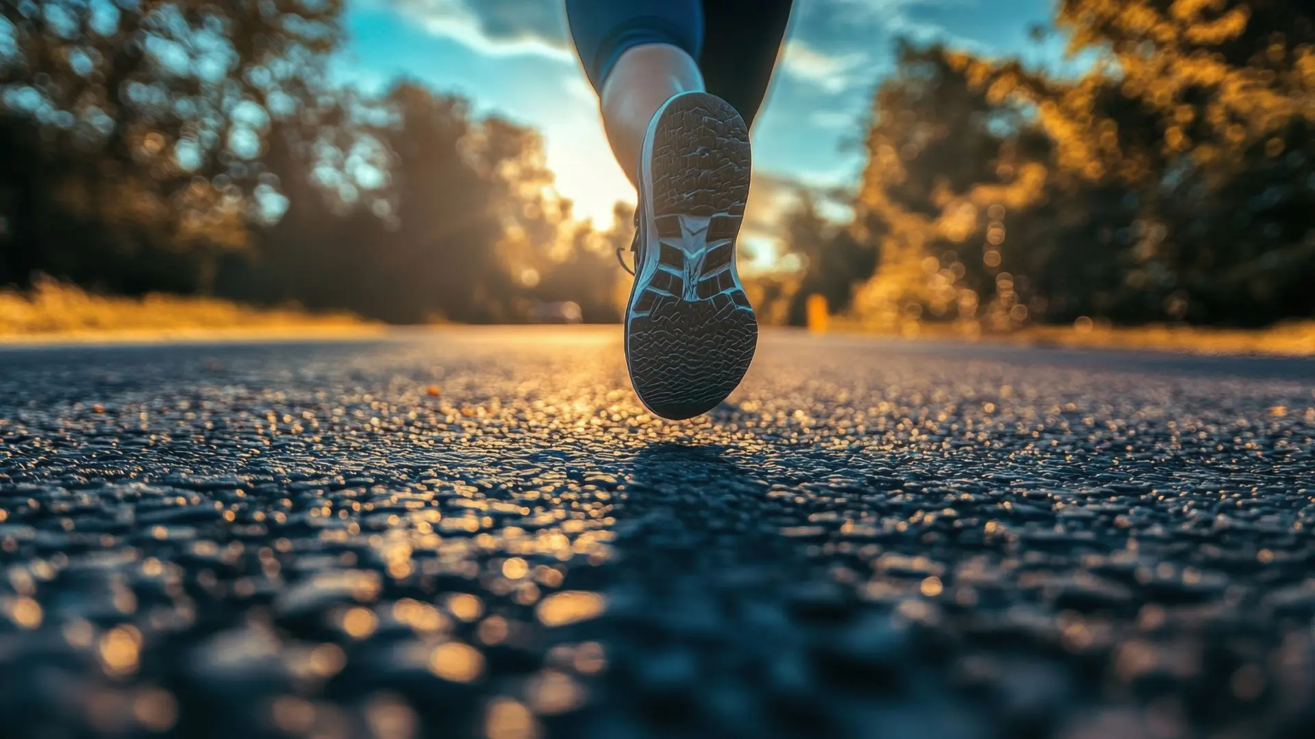 Persona corriendo por el asfalto